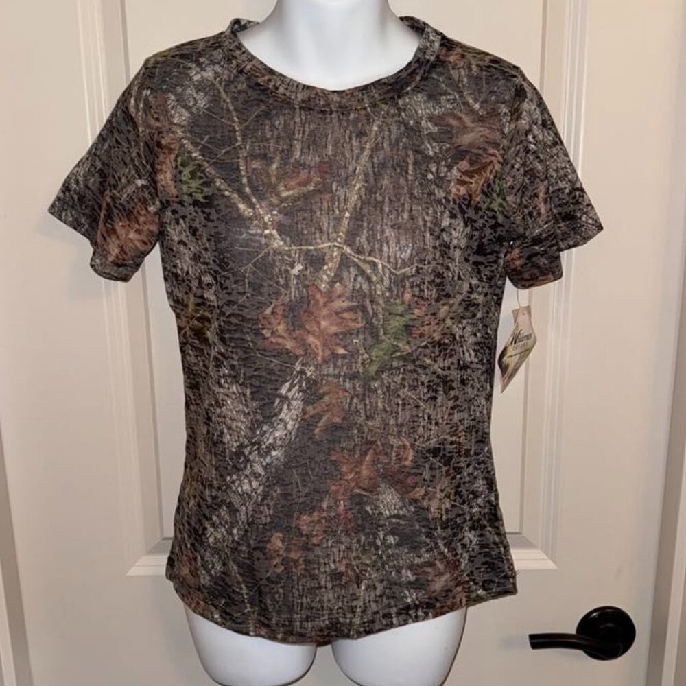 Small ~Camo WILDERNESS DREAMS Camoflage Burnout Short Sleeve Sleep Tee/Top ~ NWT